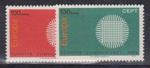 Турция  1970, Европа СЕРТ,  2 марки